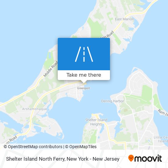 Shelter Island North Ferry map