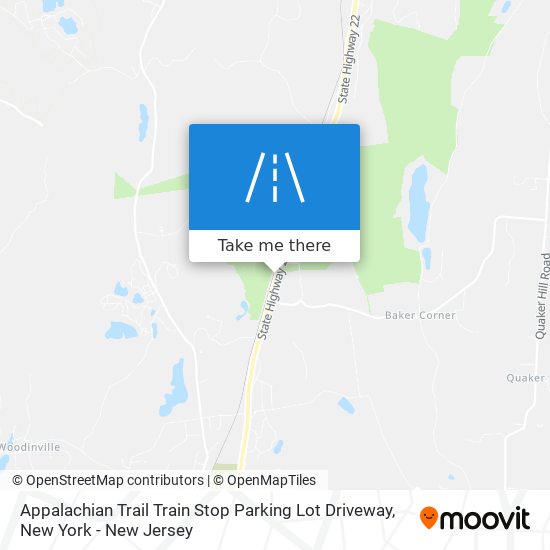 Mapa de Appalachian Trail Train Stop Parking Lot Driveway