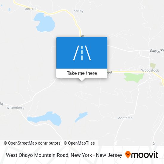 West Ohayo Mountain Road map