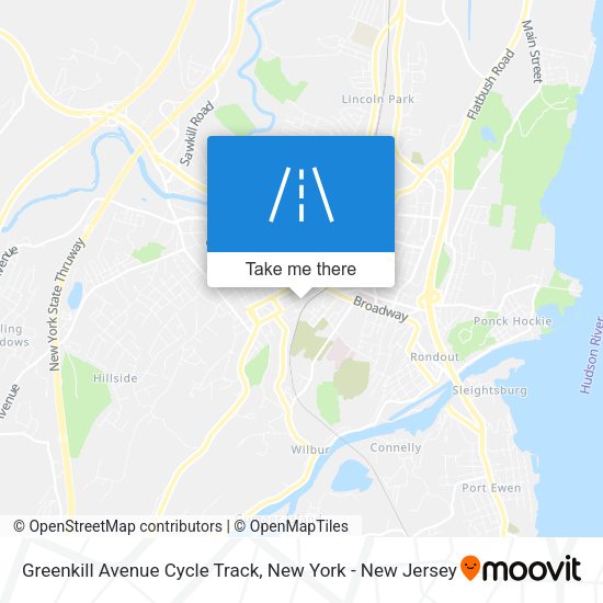 Mapa de Greenkill Avenue Cycle Track