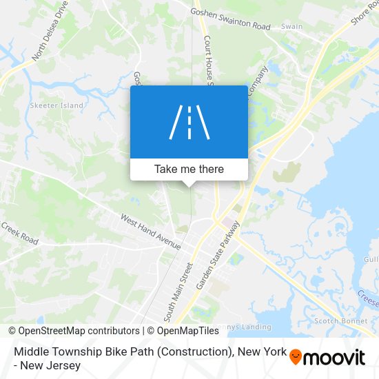 Mapa de Middle Township Bike Path (Construction)