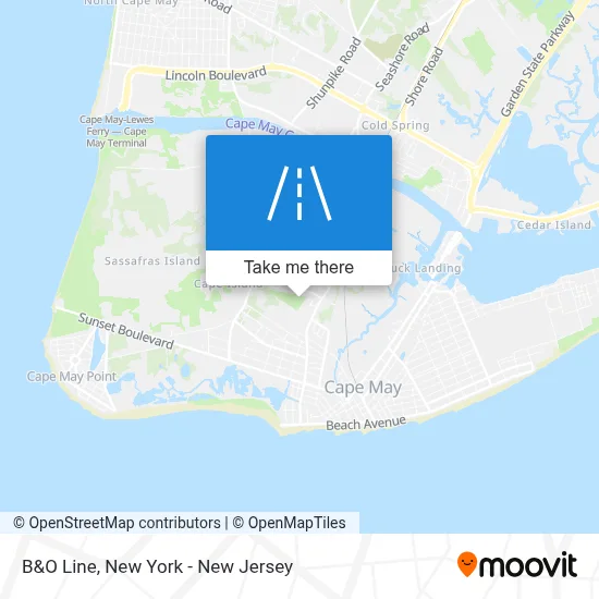 B&O Line map