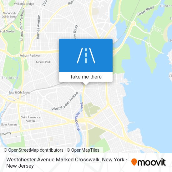 Westchester Avenue Marked Crosswalk map