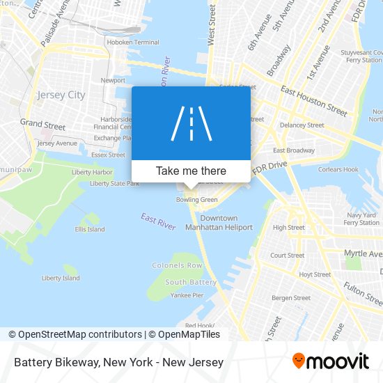 Mapa de Battery Bikeway