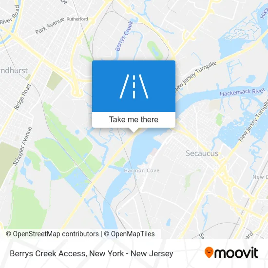 Berrys Creek Access map