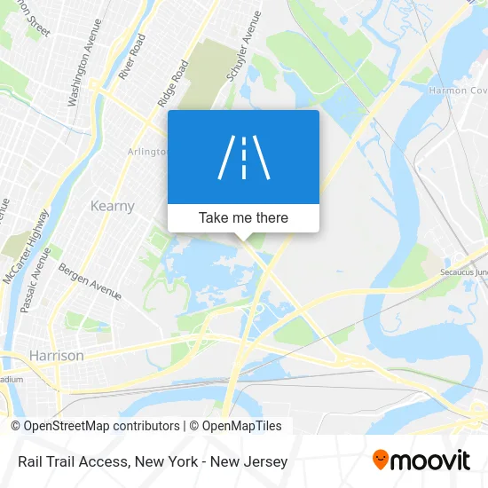 Rail Trail Access map