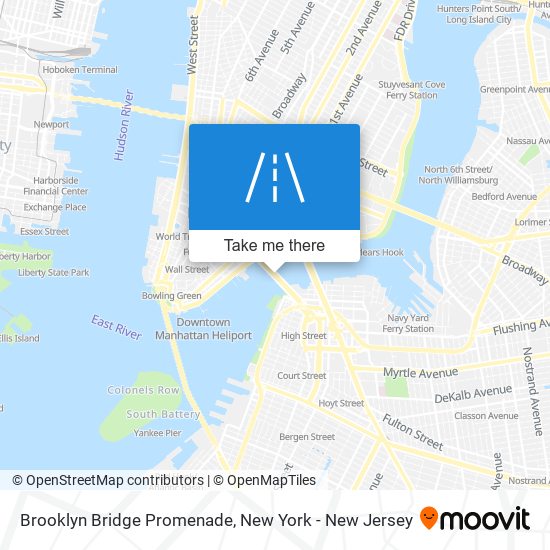 Brooklyn Bridge Promenade map