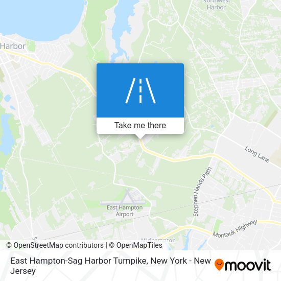 East Hampton-Sag Harbor Turnpike map