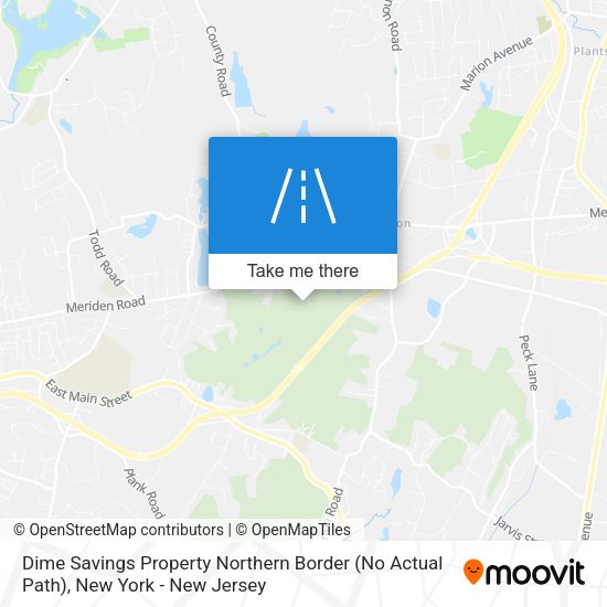 Dime Savings Property Northern Border (No Actual Path) map