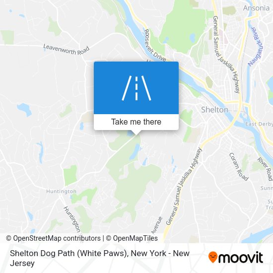 Shelton Dog Path (White Paws) map