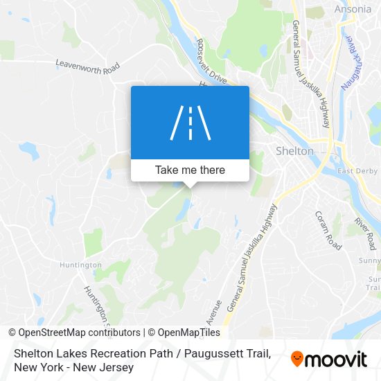 Shelton Lakes Recreation Path / Paugussett Trail map