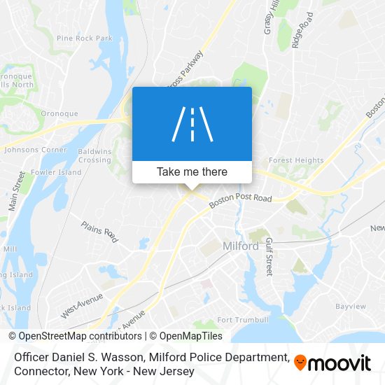 Officer Daniel S. Wasson, Milford Police Department, Connector map