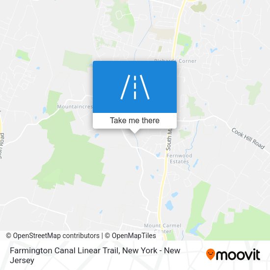 Farmington Canal Linear Trail map