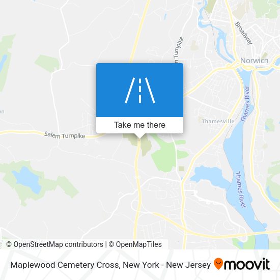 Maplewood Cemetery Cross map