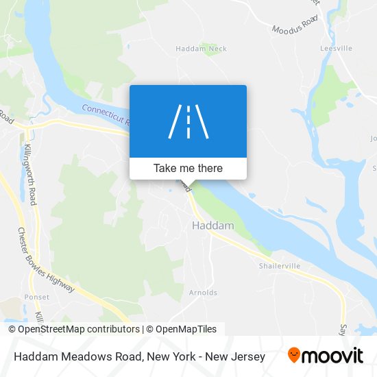 Haddam Meadows Road map