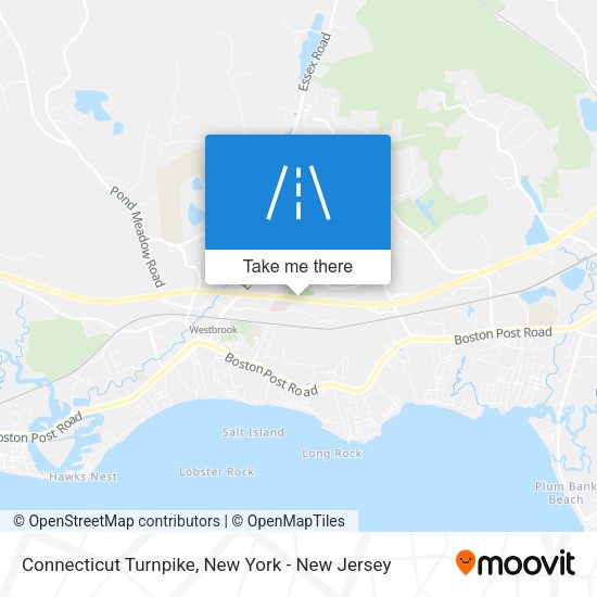 Connecticut Turnpike map
