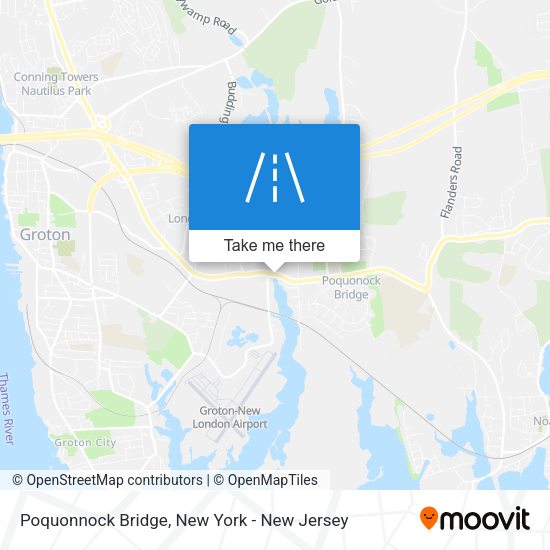 Mapa de Poquonnock Bridge