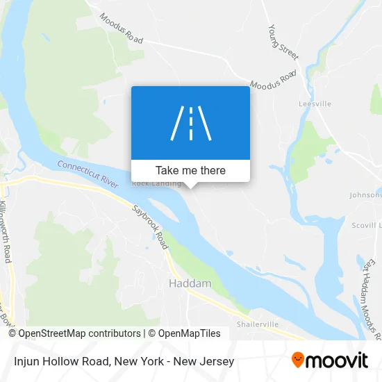 Injun Hollow Road map