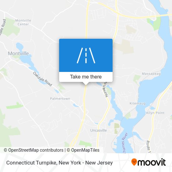 Connecticut Turnpike map