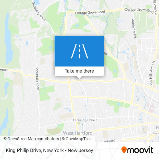 King Philip Drive map