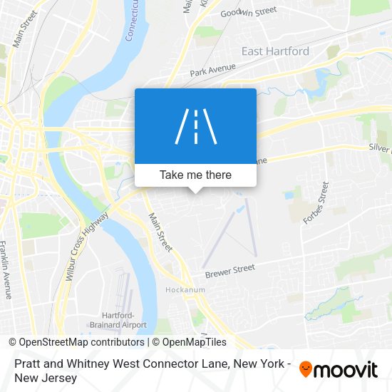 Pratt and Whitney West Connector Lane map