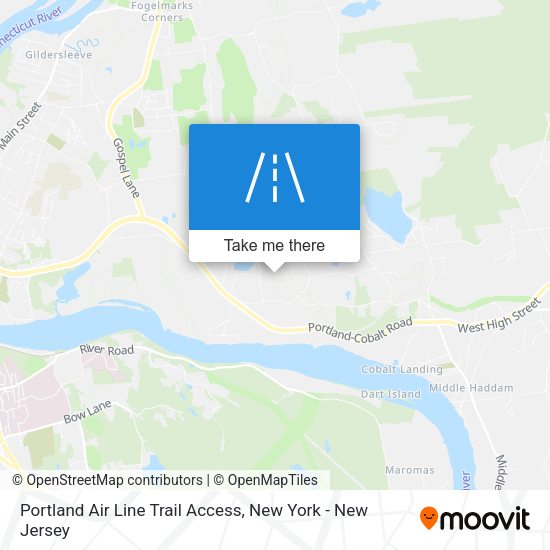 Mapa de Portland Air Line Trail Access