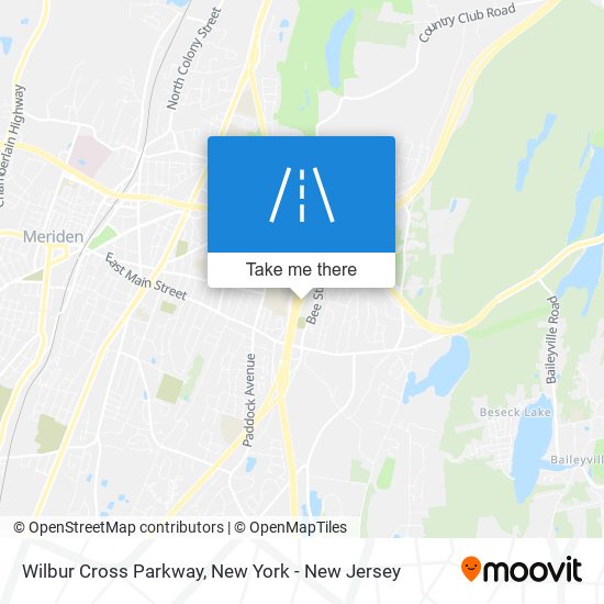 Wilbur Cross Parkway map