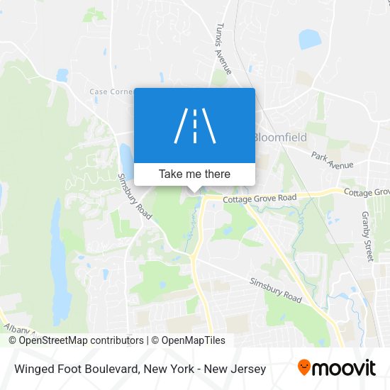 Mapa de Winged Foot Boulevard