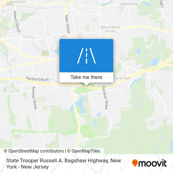 State Trooper Russell A. Bagshaw Highway map