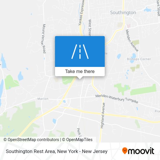 Southington Rest Area map