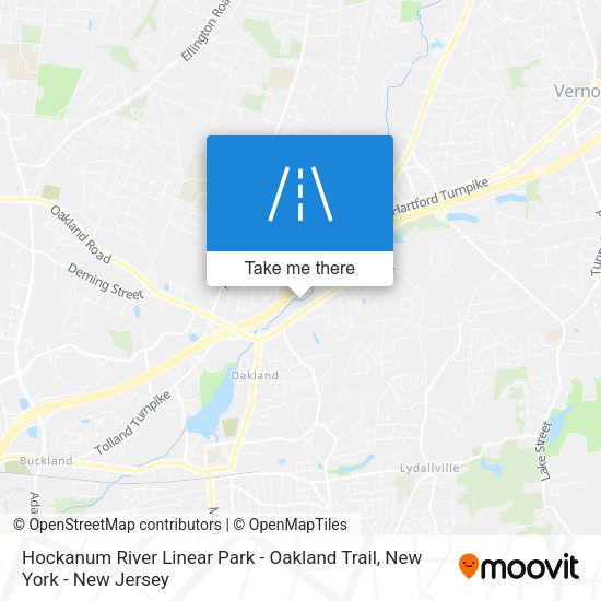 Hockanum River Linear Park - Oakland Trail map