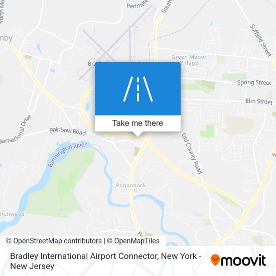 Bradley International Airport Connector map