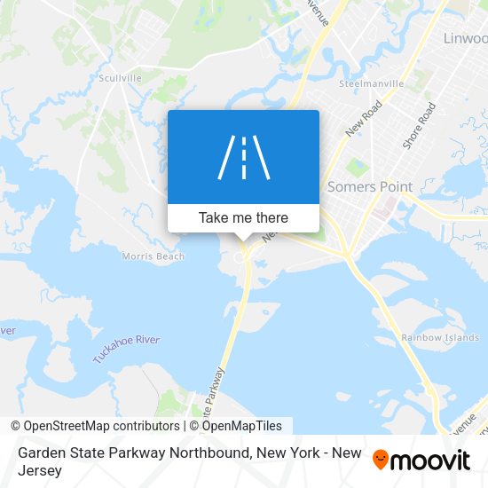 Garden State Parkway Northbound map