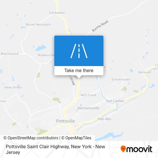 Mapa de Pottsville Saint Clair Highway