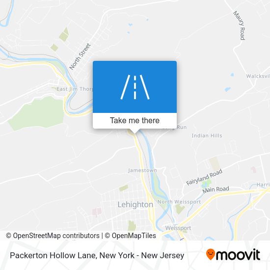 Mapa de Packerton Hollow Lane
