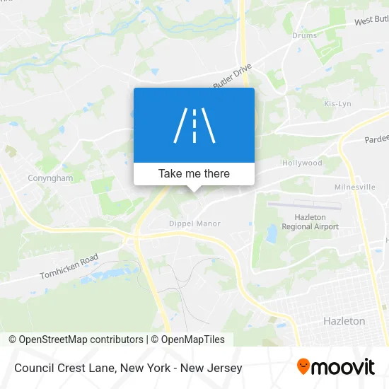 Council Crest Lane map