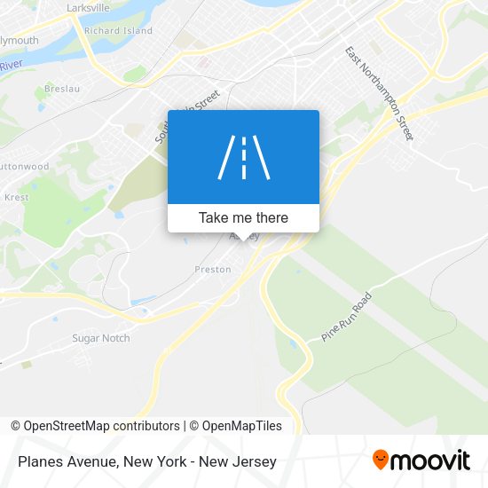 Mapa de Planes Avenue