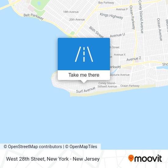 Mapa de West 28th Street