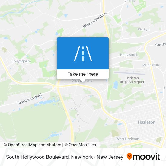 South Hollywood Boulevard map