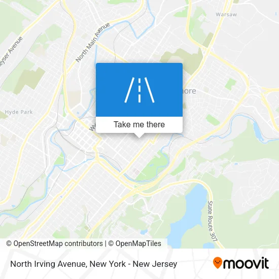 North Irving Avenue map