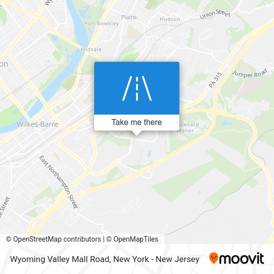 Wyoming Valley Mall Road map