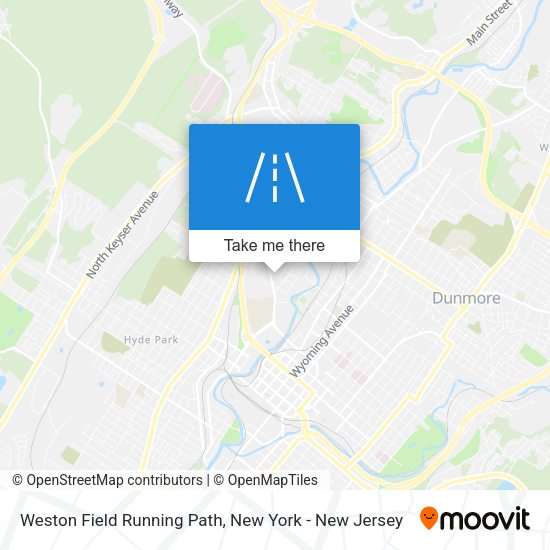 Weston Field Running Path map