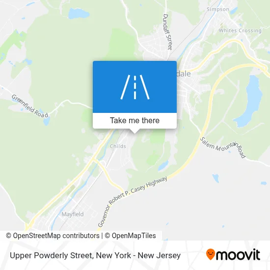 Upper Powderly Street map