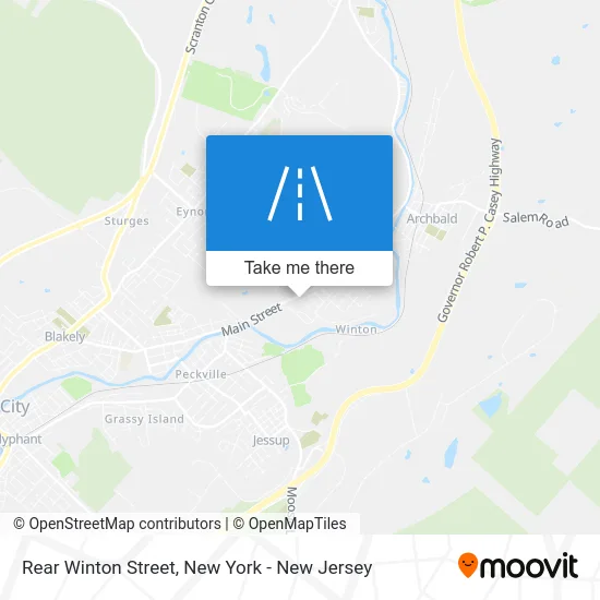 Rear Winton Street map