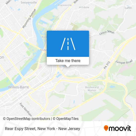 Rear Espy Street map