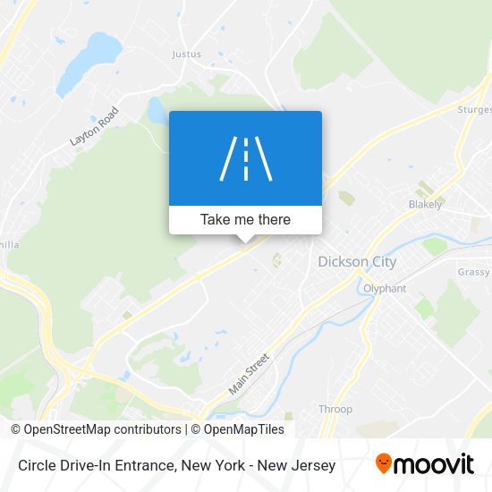Circle Drive-In Entrance map