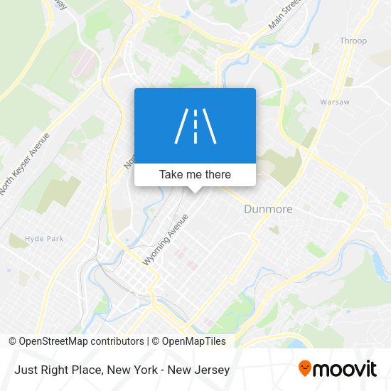 Mapa de Just Right Place