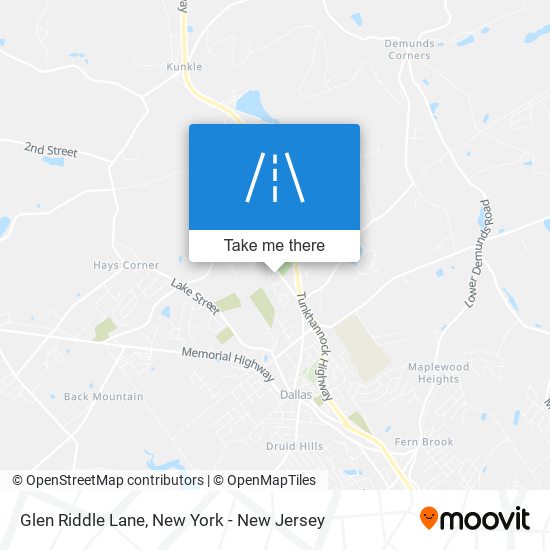 Glen Riddle Lane map