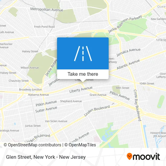 Glen Street map