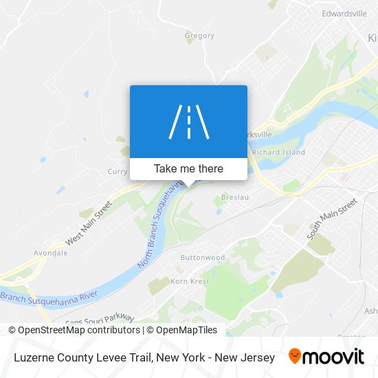 Mapa de Luzerne County Levee Trail